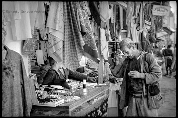 Image of a farbric shop in Sarajevo, Yugoslavia 1934