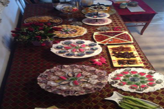 Maimuna  celebration table with food